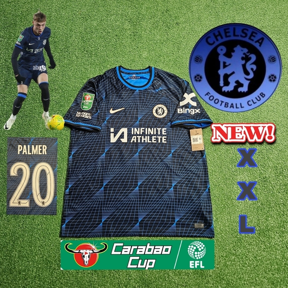 Nike Chelsea FC Cole Palmer #20 2023/2024 Away Jersey New XXL Carabao Cup